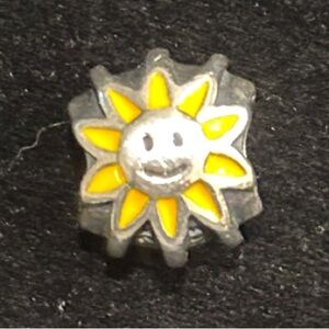 Pandora Sunshine Smiley 925 Silver and Enamel Charm *RETIRED*